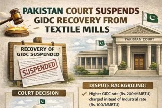 Pakistan Court Suspends GIDC Recovery from Textile Mills