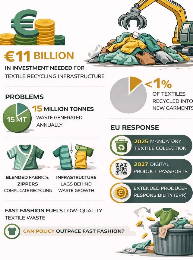 Textile recycling challenges and Europes's response