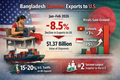Bangladesh Garment Exports to US Drop 8.5% as Rivals Gain Ground