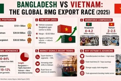 Vietnam has once again overtaken Bangladesh to secure the second position—similar to the shift seen in 2020.