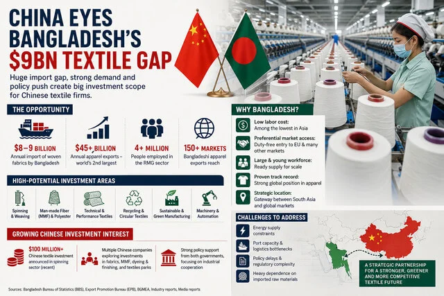 China eyes Bangladesh’s $9bn textile gap